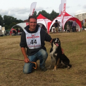 My best friend with his shepherd\'s staff